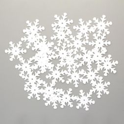 Пайетки Снежинки 24 мм, Астра 10 г (L010 белый матовый) 